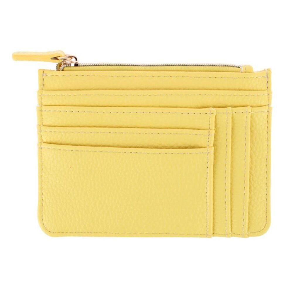 Julia Buxton Women's Colorful Premium Faux Leather Slot Coin Case Purse